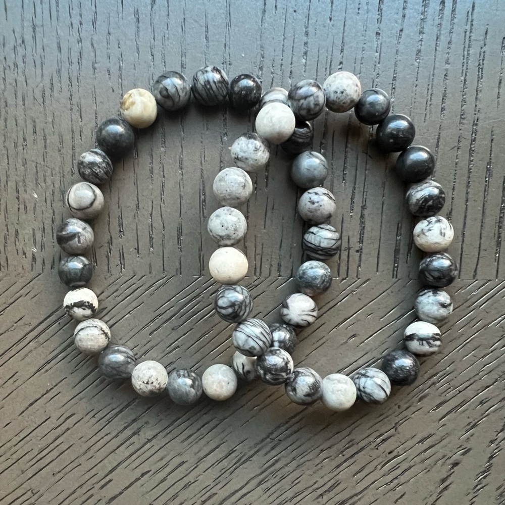 Map stone bracelet 8mm SIZE 6.5-7.5’